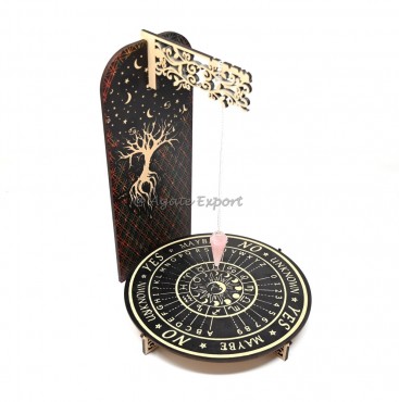 Tree Of Life With Rainbow Flower of Life Pendulum Holder