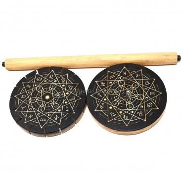 Zodiac Star Mandala Wooden Pendulum Holder