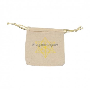 Pentagram Printed Cotton Pouch