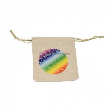 Flower Of Life Cotton Pouch