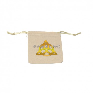 Celtic Sign Printed Cotton Pouch