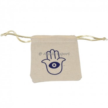 Hamsa Khamsa Printed Cotton Pouch