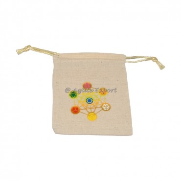 Metatron printed Yellow Pouch