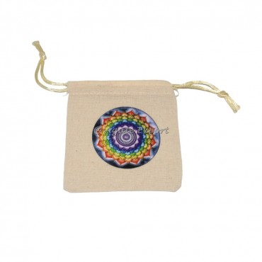 Mandala Chakra Printed Pouch