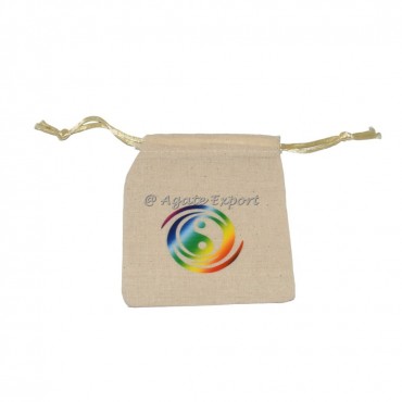 Ying Yang Chakra Printed Pouch