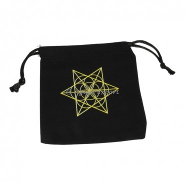 Black Cotton Star printed pouch