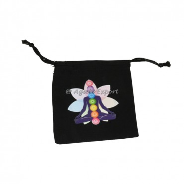 Buddha 7 Chakra Printed pouch