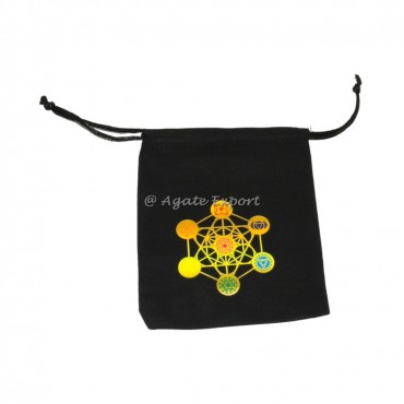 Metatron Printed Cotton Pouch