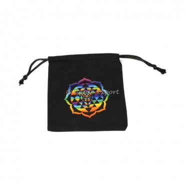 Yantra Chakra Black Cotton Bag