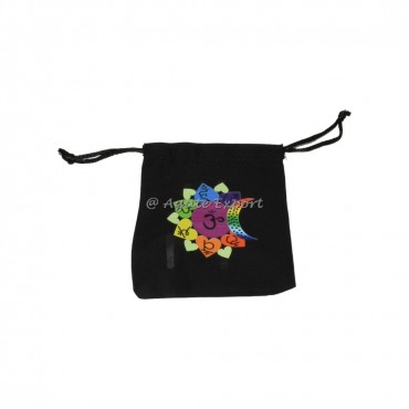 7 Chakra Sanskrit Printed Pouch