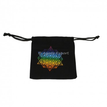 Chakra Metatron Printed Pouch