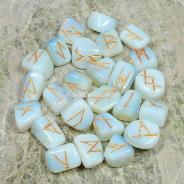 Opalite Futhark Rune Set