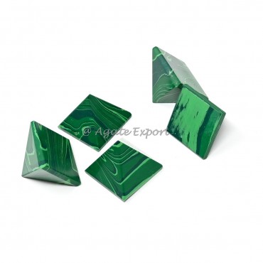 Synthetic Malachite Pyramids