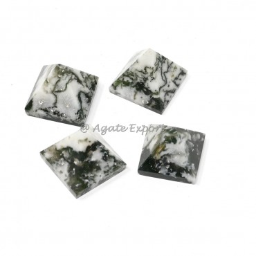 Tree Agate Small Pyramids