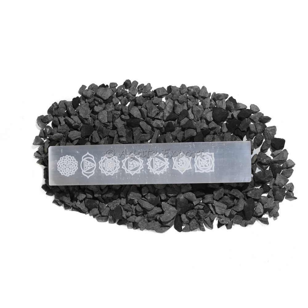 Selenite 7 Chakra flat Massage Wand