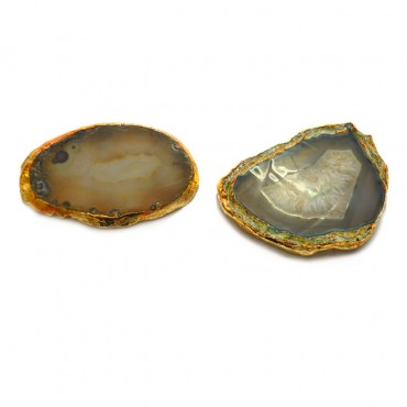 Yellow Agate Slice Coaster