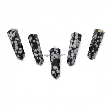 Snowflake Obsidian Double Terminated Point