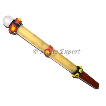 Yellow Jade Tibetan Healing Wands