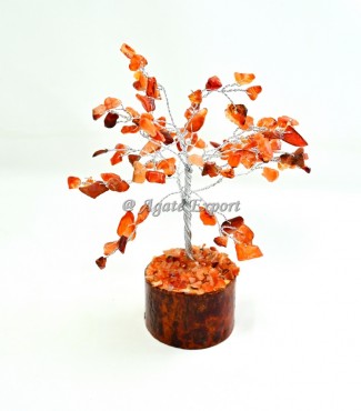 Carnelian Silver Wire 100 Chips Tree