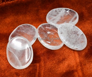 Crystal Quartz Worry Stones.